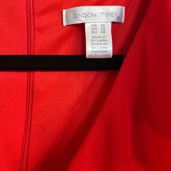 London Times Sleeveless Ruffle Faux -Wrap Maxi Dress.   New With Tags - Picture 5 of 8